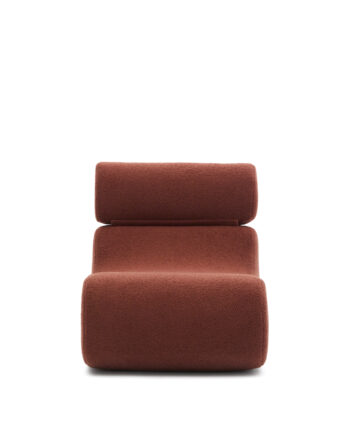 Kave Home Club Lænestol     Sammenklappelig Nakkestøtte Terracotta Bouclé