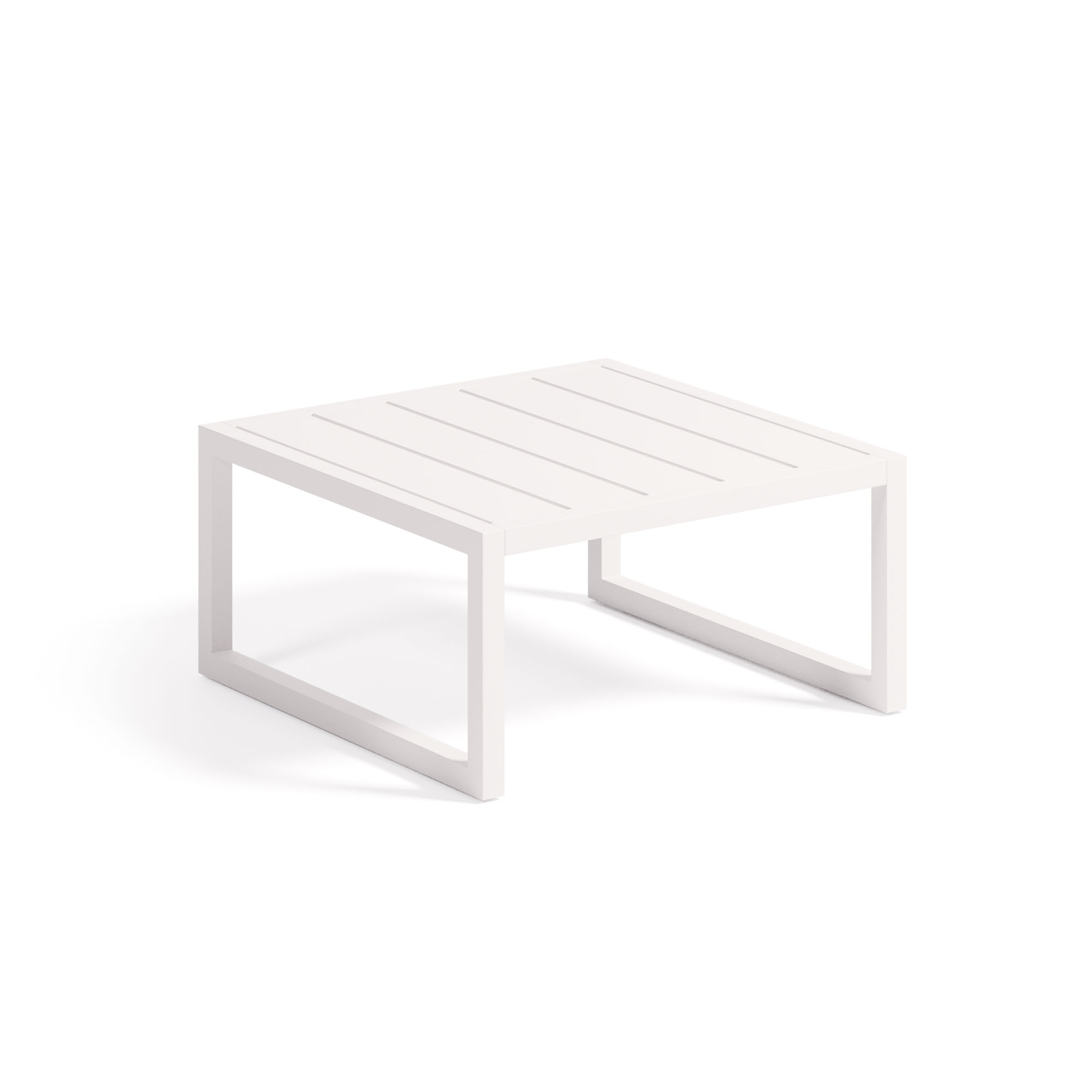 Kave Home Comova Udendørs Sidebord Kvadratisk Hvid Aluminium 60x60
