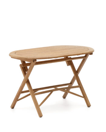 Kave Home Dandara Havebord  Foldbar Natur Akacietræ  ø120x60