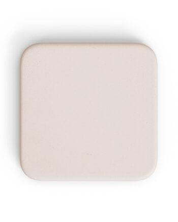 Kave Home Dina Udendørs Barbord  Kvadratisk Hvid Cement Og Sort Stål  70x70
