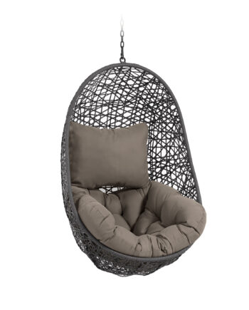 Kave Home Florina Hængestol     Hynder Mørkegrå Polyrattan Og Rattan