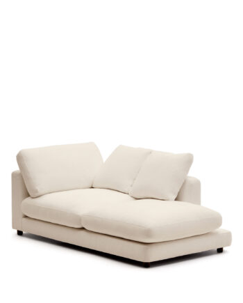 Kave Home Gala Højre Chaiselong Beige Stof  193x105