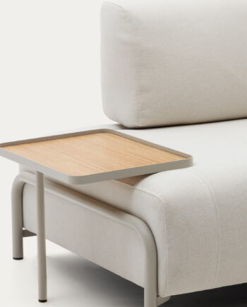 Kave Home Large Compo Bakke Til Sofa Natur Egefinér Og Beige Metal