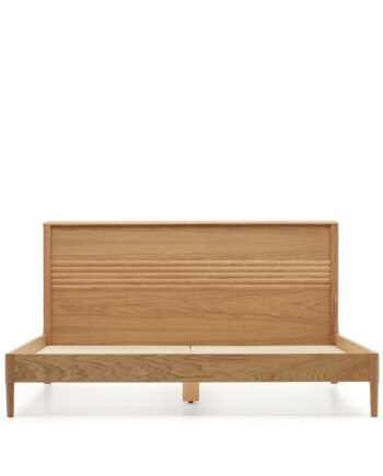 Kave Home Lenon Sengeramme     Sengegavl Og Lameller Natur Egetræ Og Egefinér  160x200