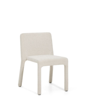 Kave Home Loria Spisebordsstol  Stabelbar Beige Chenille Stof