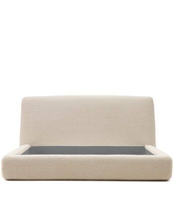 Kave Home Martina Sengeramme     Sengegavl Off-white Bouclé Aftageligt Betræk  180x200
