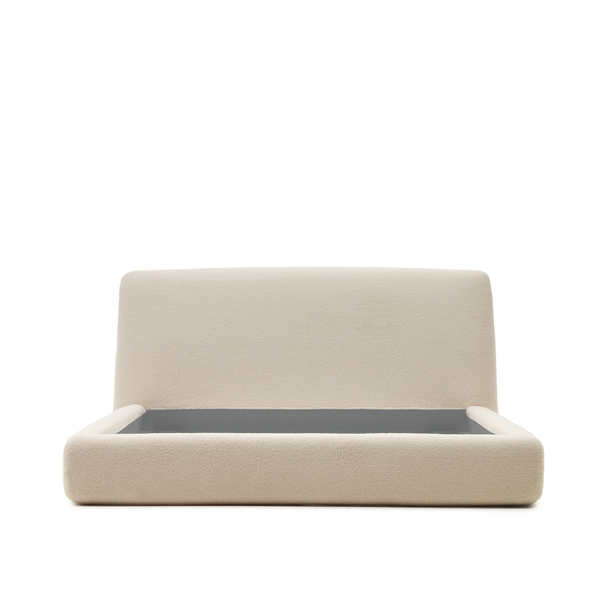 Kave Home Martina Sengeramme Sengegavl Off-white Bouclé Aftageligt Betræk 180x200
