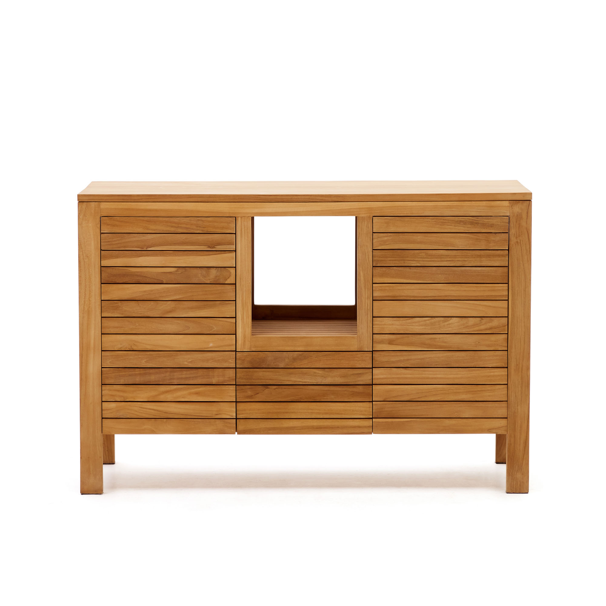 Kave Home Neria Badeværelsesskab Natur Teaktræ 120x45