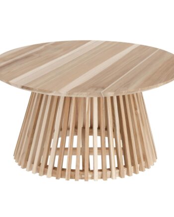 Kave Home Rund Irune Sofabord Natur Teaktræ  ø80