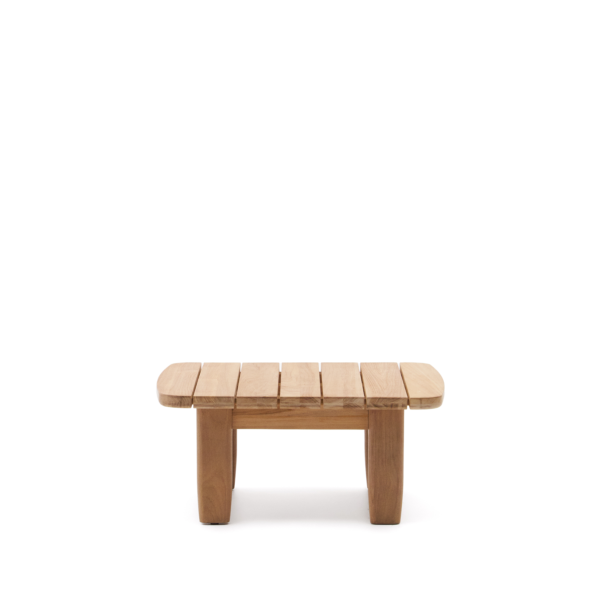 Kave Home Tirant Sidebord  Kvadratisk Natur Teaktræ  70x70