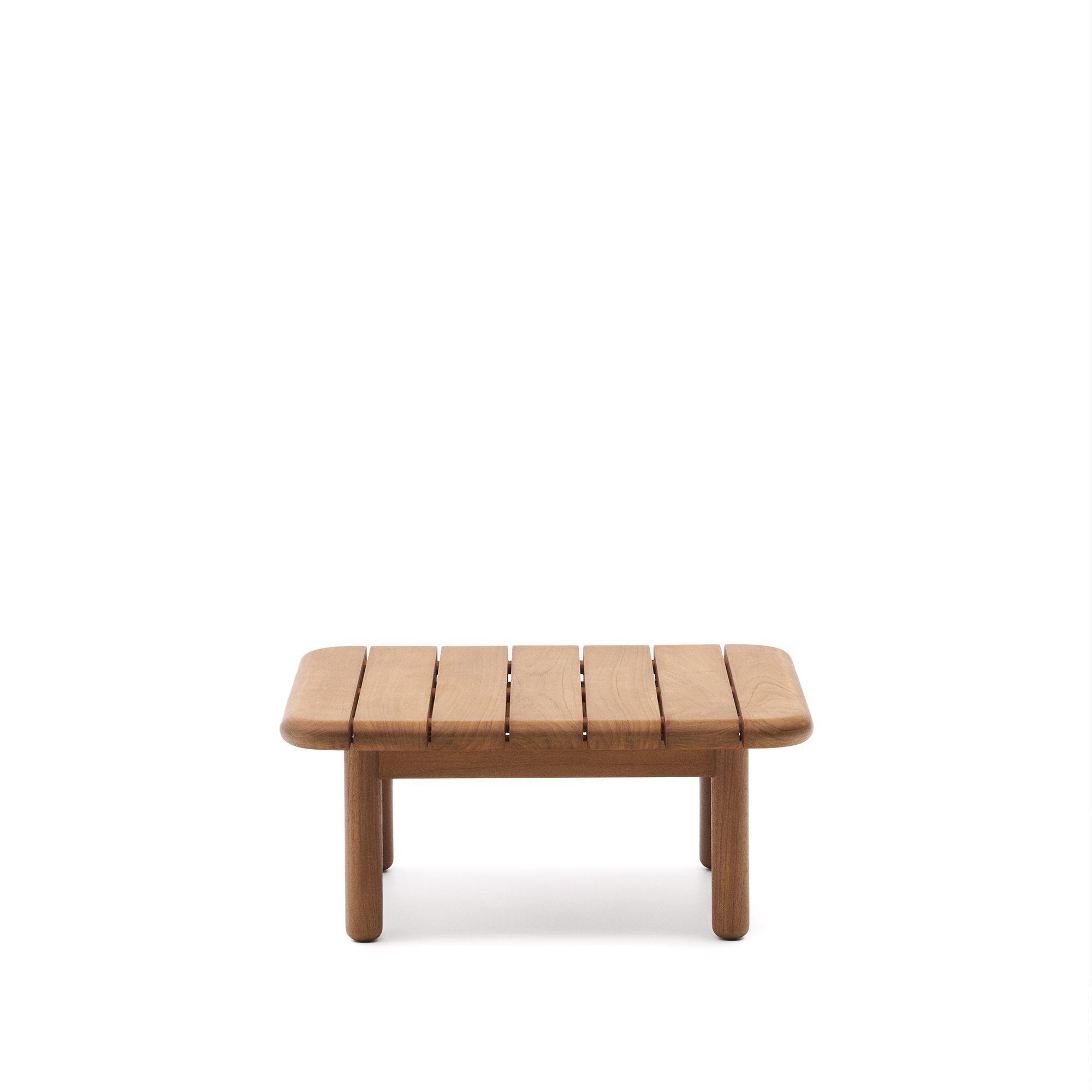 Kave Home Turqueta Udendørs Sofabord  Kvadratisk Natur Teaktræ  70x70