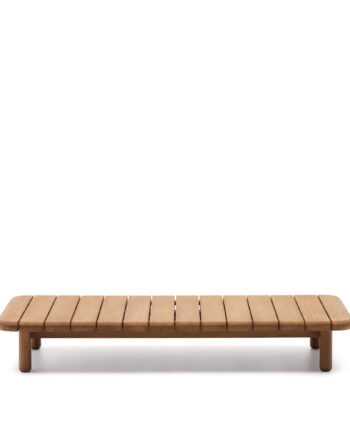 Kave Home Turqueta Udendørs Sofabord  Rektangulær Natur Teaktræ  140x70