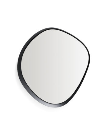 Kave Home Vægspejl  Asymmetrisk Spejlglas Og Sort Metal  67 5x74