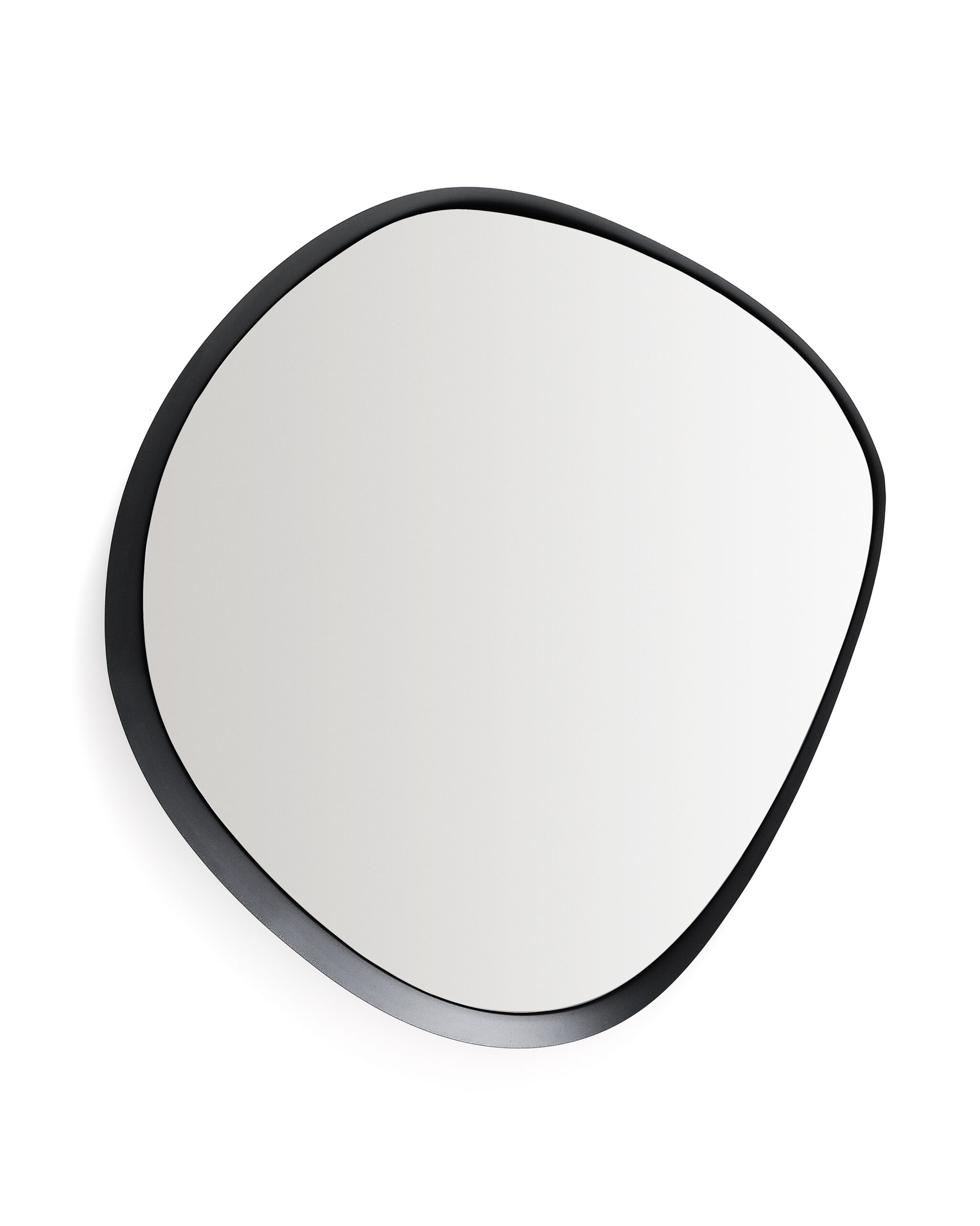 Kave Home Vægspejl Asymmetrisk Spejlglas Og Sort Metal 85x93