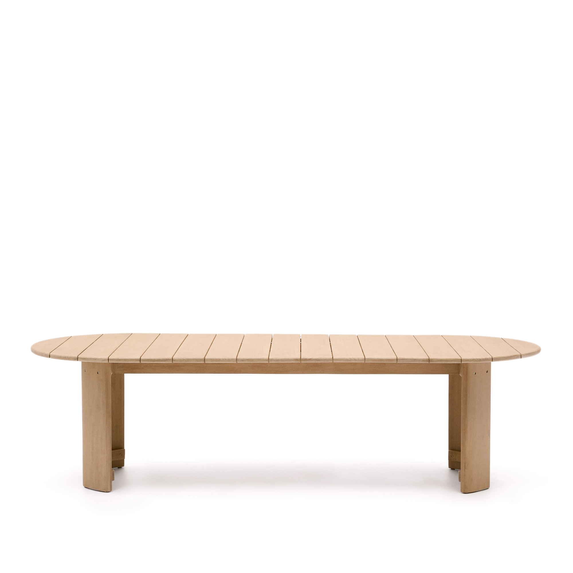Kave Home Xoriguer Havebord Oval Natur Eukalyptustræ 280x110