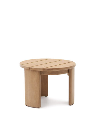 Kave Home Xoriguer Udendørs Sidebord  Rund Natur Eukalyptustræ  ø60