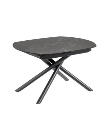 Kave Home Yodalia Spisebord     Udtræk Sort Glas  Keramik Og Stål  130 190 X100
