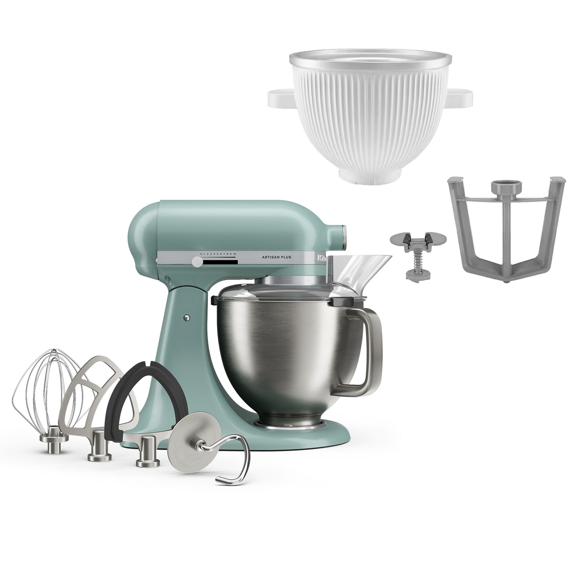 Kitchenaid Artisan Plus Køkkenmaskine Med Glasskålstilbehør  Mint Julep