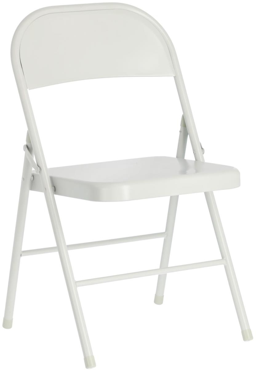 Klapstol Foldbar Kave Home Aidana Grå Pulverlakeret Stål Spisebordsstol H78ã B42ã L45   Cm