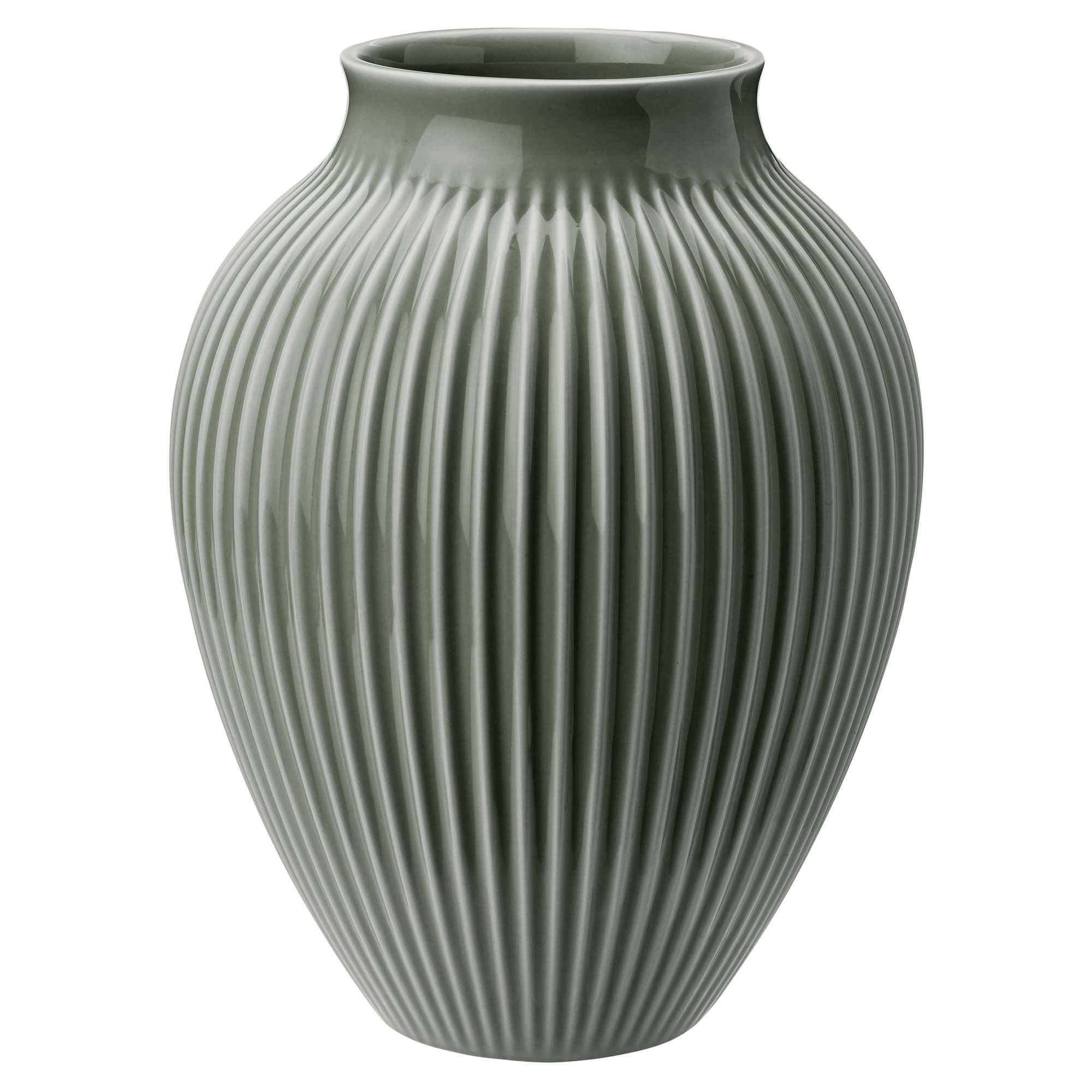 Knabstrup Ripple Celadon Vase 27 Cm Grøn