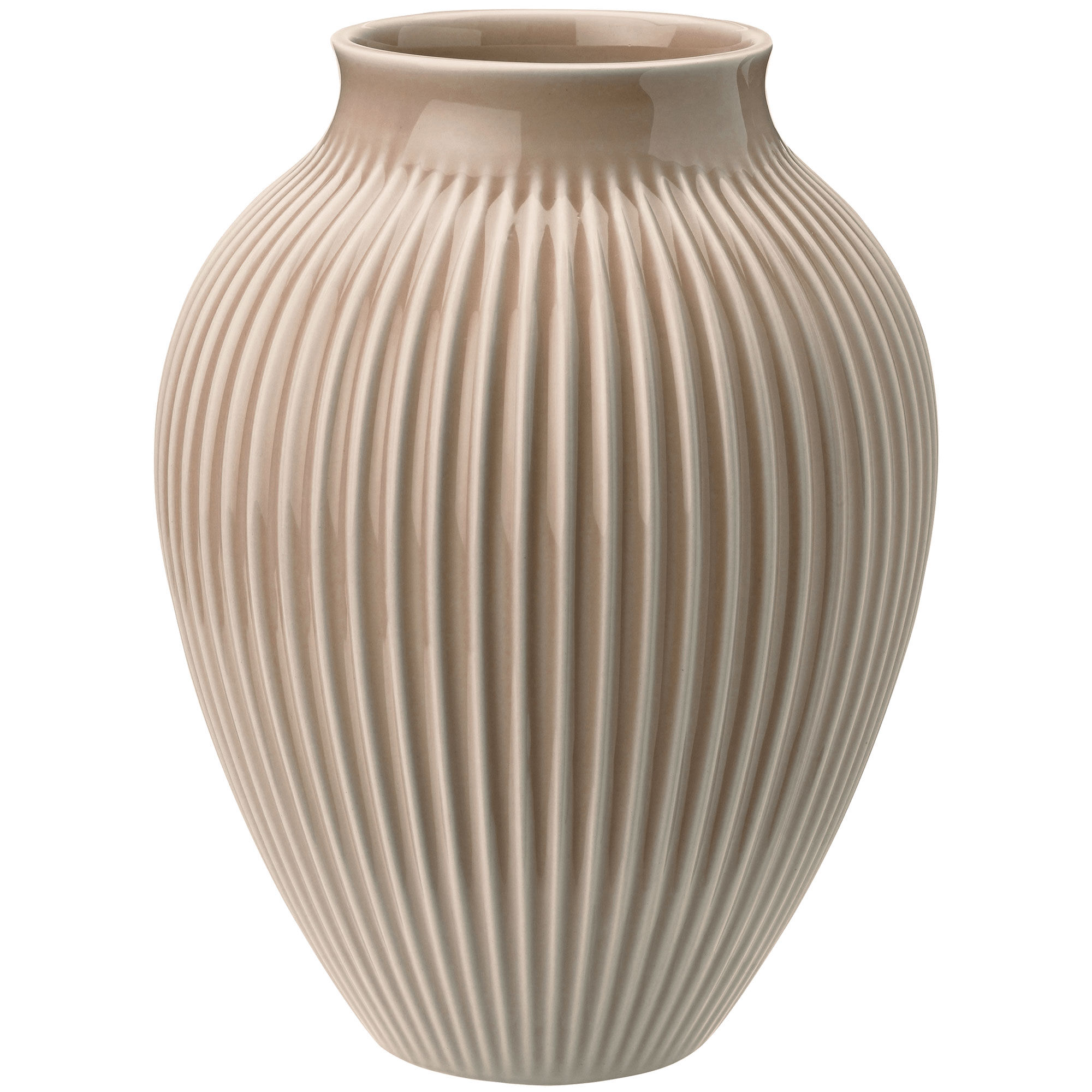 Knabstrup Ripple Mat Vase 20 Cm Lys Rosa