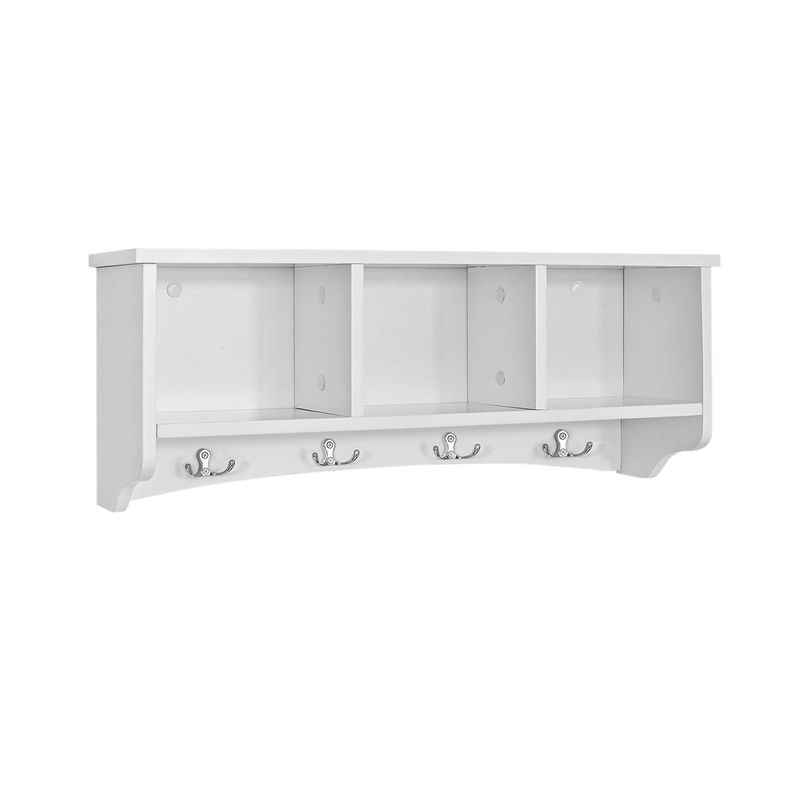 Knagerække Med Opbevaringsplads  23x15x60 Cm  Hvid