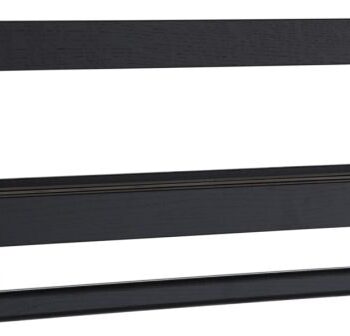 Knagerække Og Hattehylde   Plan Oscarssons Möbel Nadja   Sortbejdset Egetræ 80x29 Cm