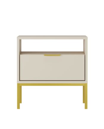 Kocot Austin Natbord       åben Hylde    Skuffe Cashmere Lamineret Spånplade Og Guld Stål  55x33