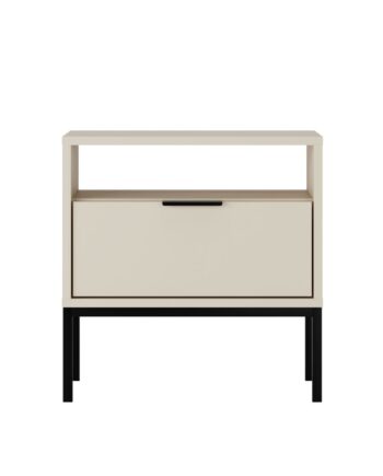 Kocot Austin Natbord       åben Hylde    Skuffe Cashmere Lamineret Spånplade Og Sort Stål  55x33
