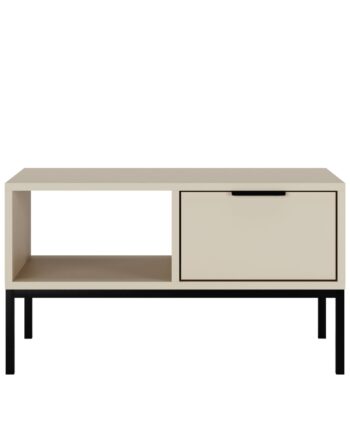 Kocot Austin Sofabord       åben Hylde    Skuffer Kashmir Lamineret Spånplade  Sort Stål  80x60