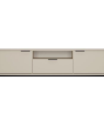 Kocot Austin Tv-bord 175       Låger    Hylde    Skuffe Kashmir Laminat Og Sort Stål  175x33