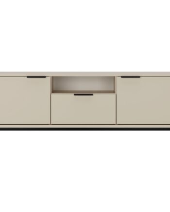 Kocot Austin Tv-bord 135       Låger    Hylde    Skuffe Kashmir Laminat Og Sort Stål  135x33