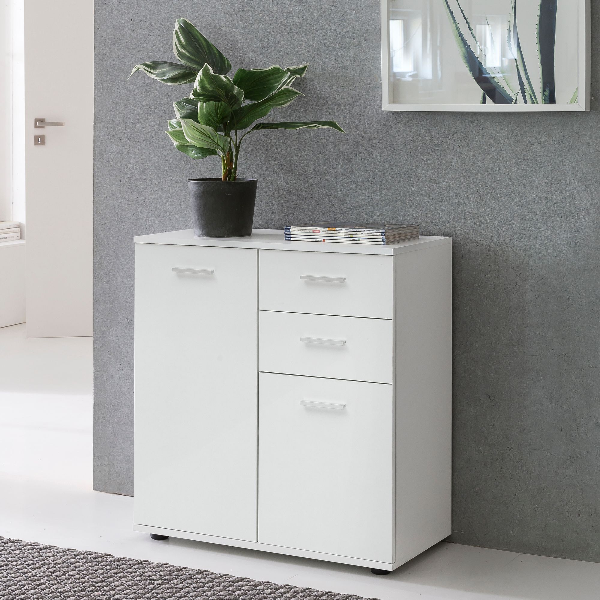 Kommode Minimalistisk Stil Hvid