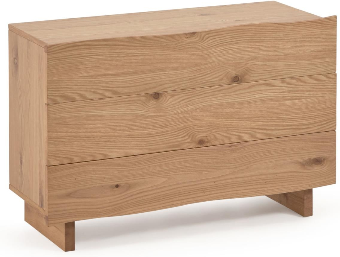 Kommode Rasha Fra Kave Home Rustik Kolonial Naturfinér Skuffer H73ã B104ã D41 Cm