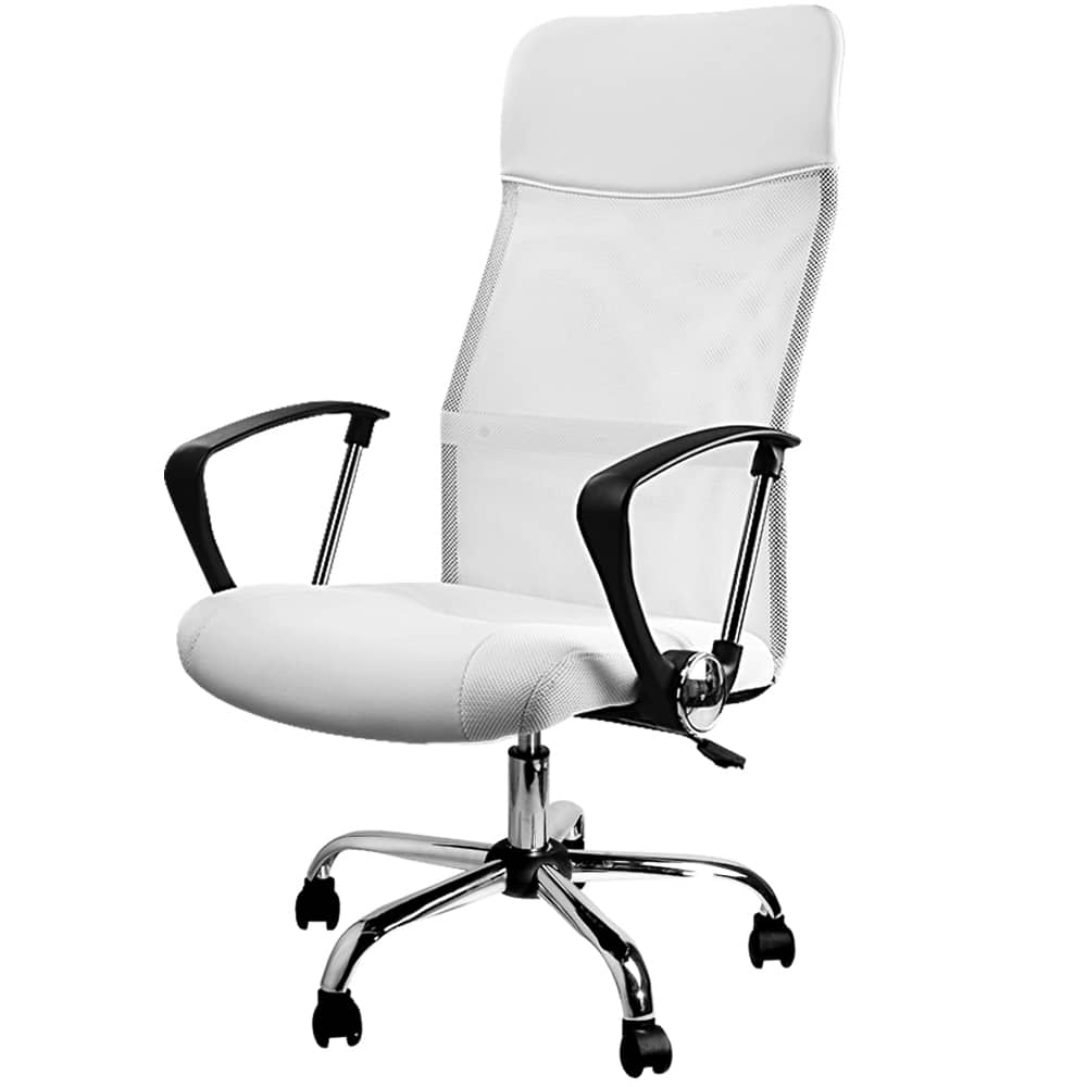 Kontorstol Deluxe Hvid Med Mesh