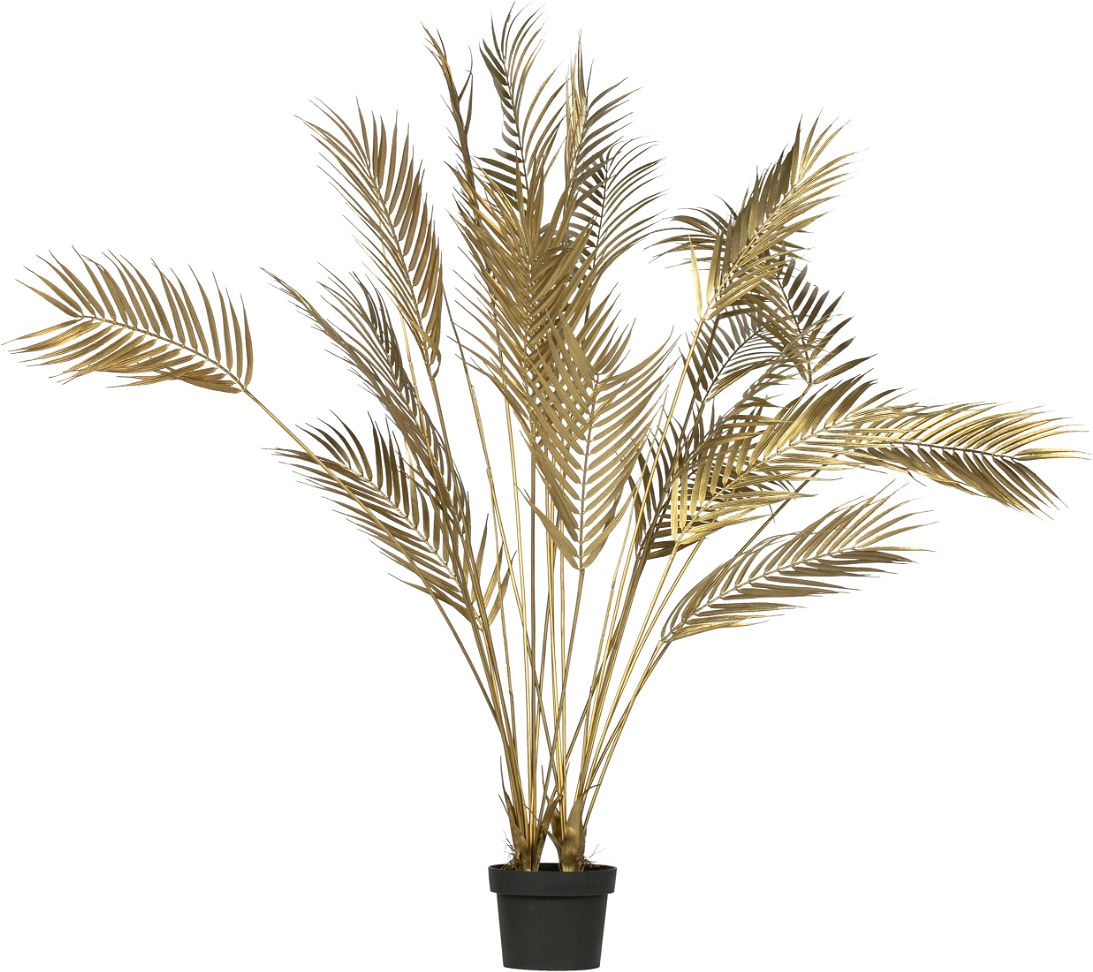 Kunstig Plante Woood Palm Gylden H110 ø75