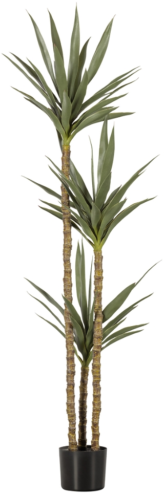 Kunstig Yucca-plante Woood Yucca H155   ø70 Cm Vedligeholdelsesfri Naturtro Dekorationsplante