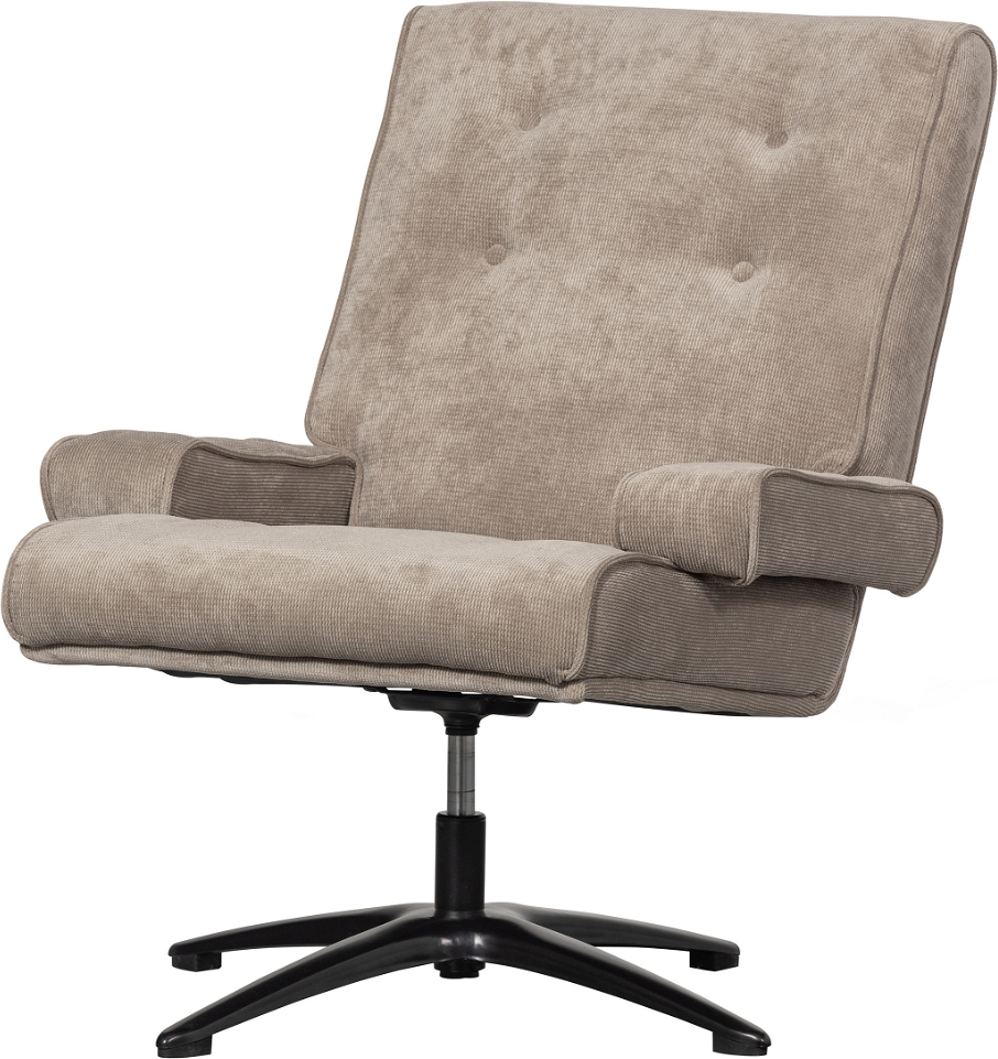Lænestol Woood Exclusive William   Retrodrejestol   Naturfarvet Polyester