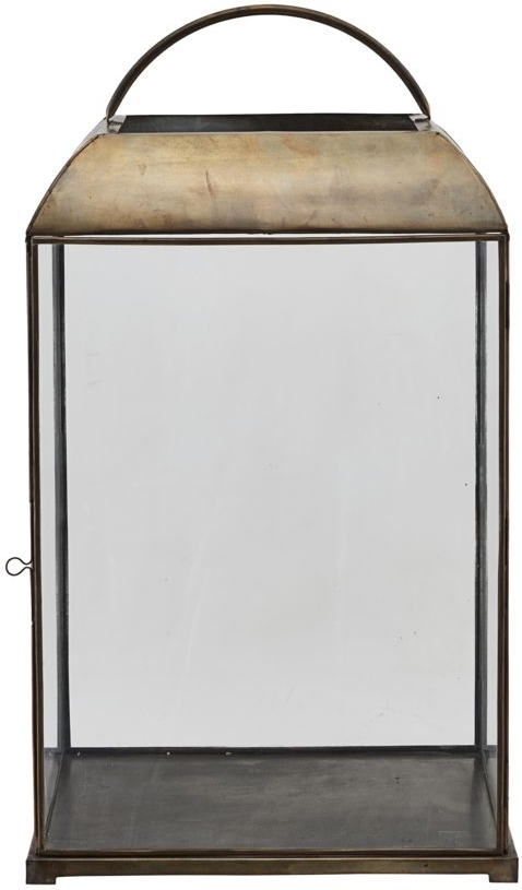 Lanterne House Doctor Mandurai Antik Messing H70 B40 L40 Cm Glas Jern