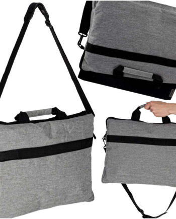 Laptoptaske 15   Tommer Etui Med Rem Dokumentmappe Dame Herre Grå