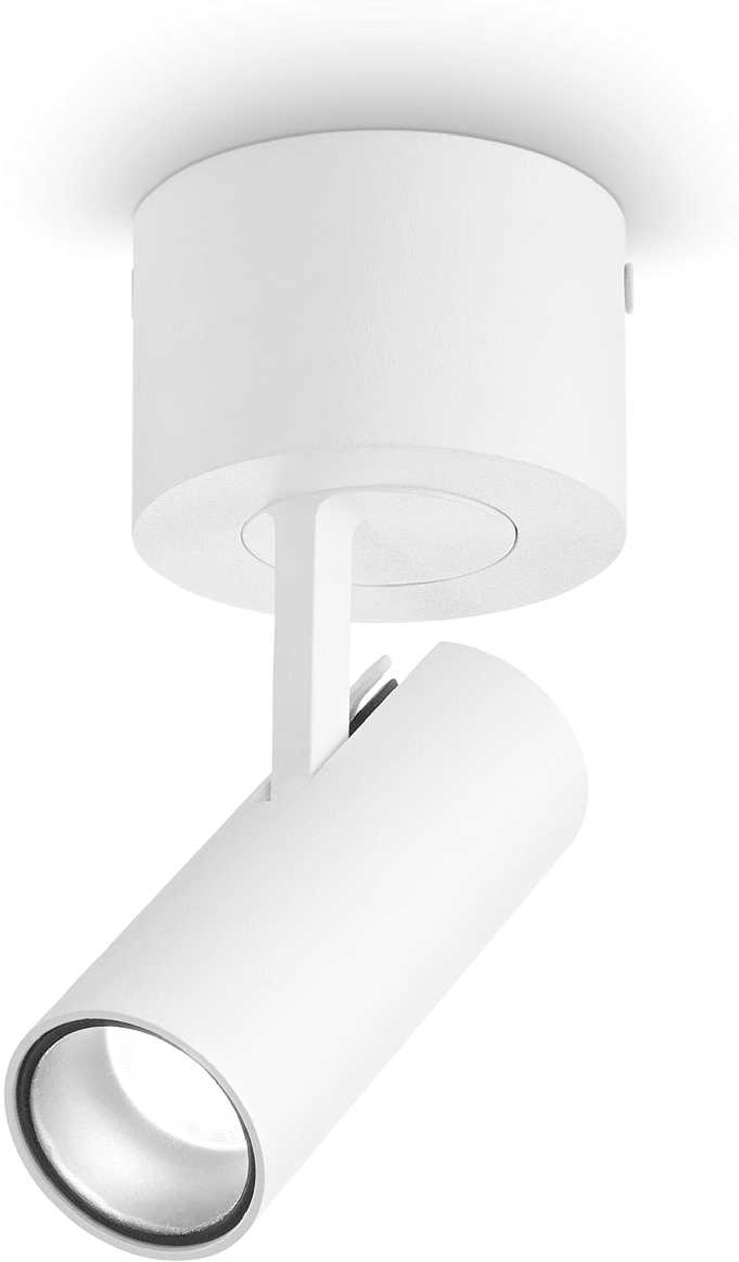 Led Loftlampe Ideal Lux Play Orienterbar Aluminium Klar Akryl Diffuser ø6x14 Cm Hvid 520 Lm 3000