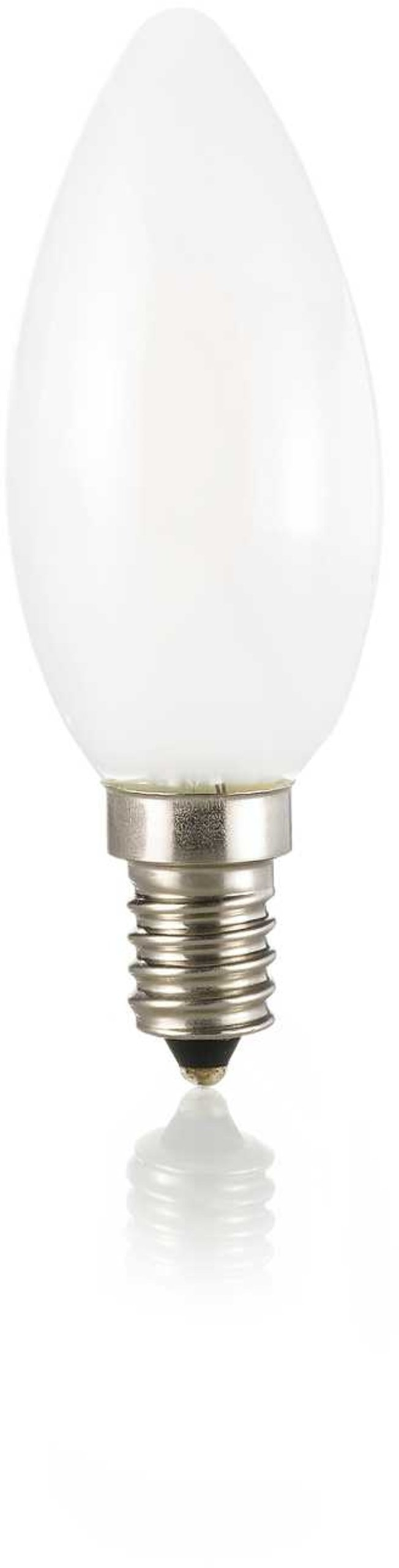 Led Lyspære E14 Ideal Lux E14-serie 4w 370lm Varm Hvid 3000k ø35x98 Mm Glas