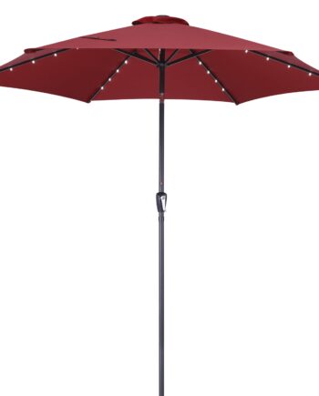 Led Solar Parasol Florida Rød ø300cm