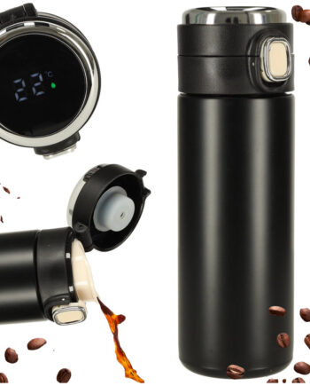 Led Termokande Med Mundstykke  Sort  420 Ml