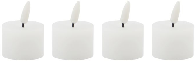 Led-fyrfadslys Sæt Stk House Doctor Led-serie ø4 Cm Hvid Med Timerfunktion