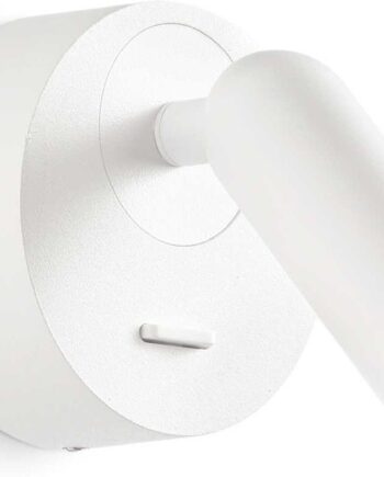 Led-væglampe Ideal Lux Bean Hvid Metal Og Glas ø7   L11 Cm 3000k