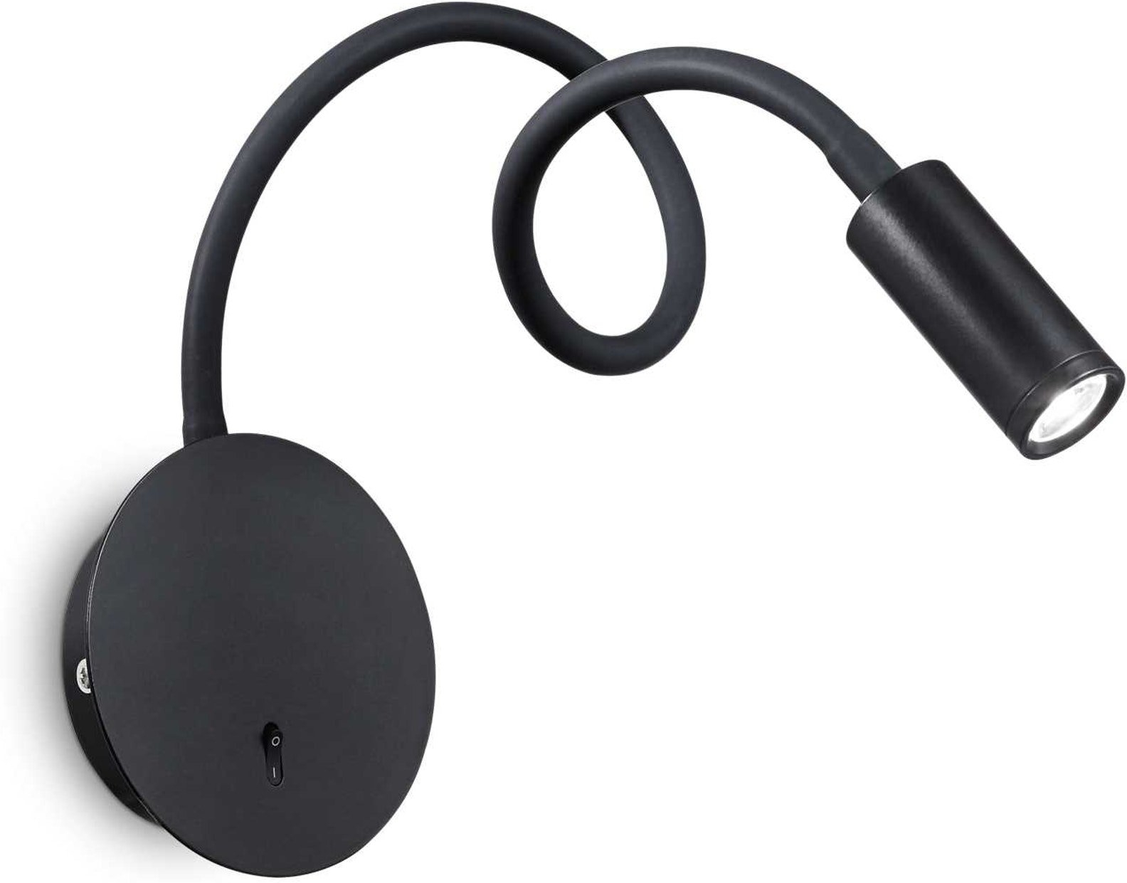 Led-væglampe Ideal Lux Focus Sort ø85ã 280 550 Mm Justerbar Arm