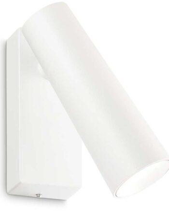 Led-væglampe Ideal Lux Pipe Hvid 660 Lm Justerbar Riflet Akryl Diffuser Aluminium