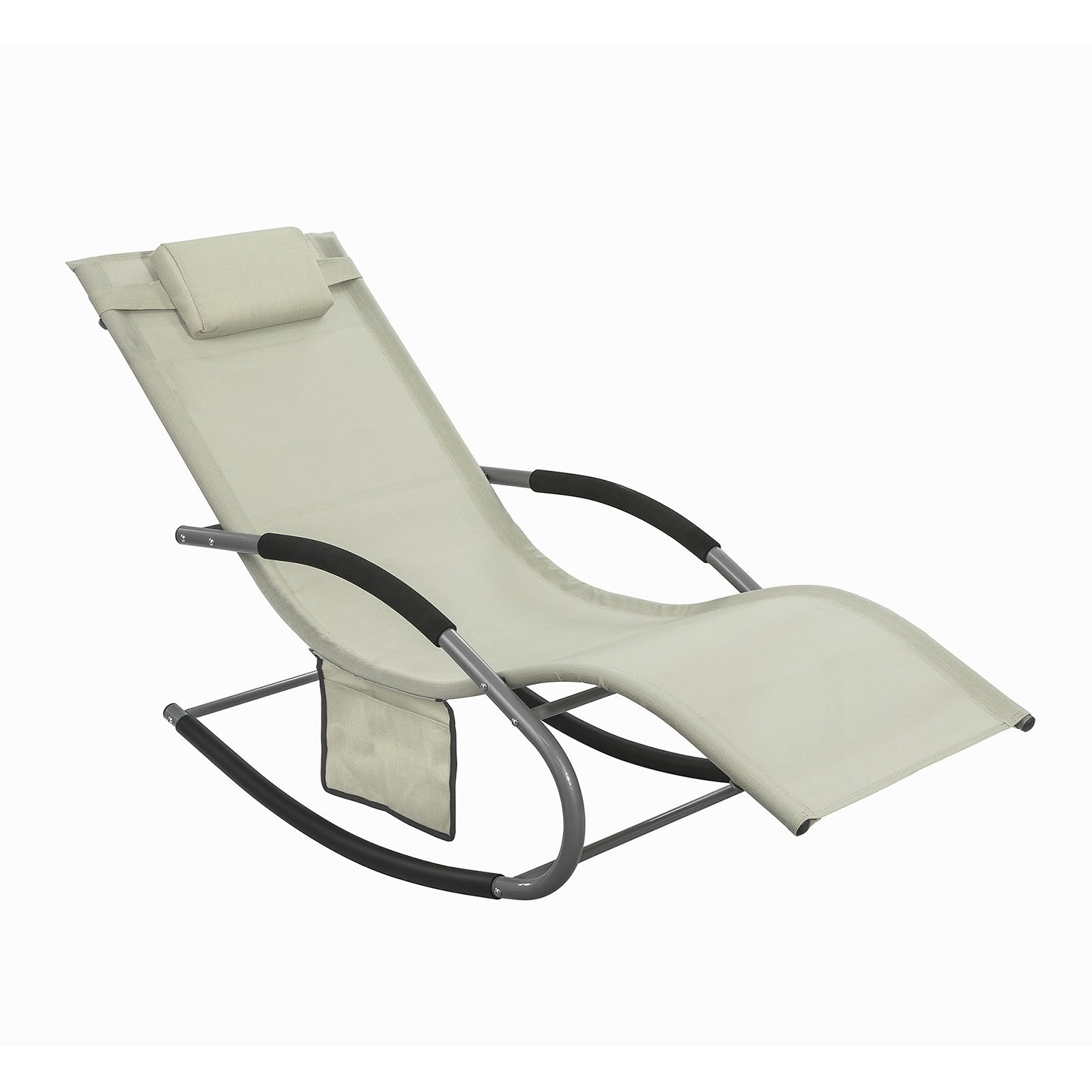 Liggestol Med Nakkepude Og Lomme  Beige