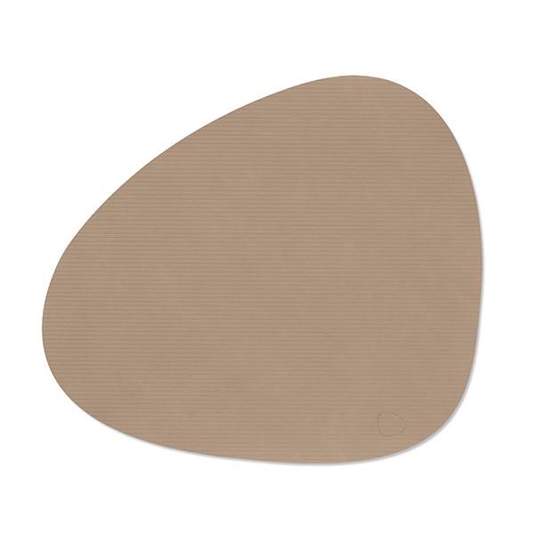 Lind Dna Dinner Mat Curve Corduroy Clay Brown